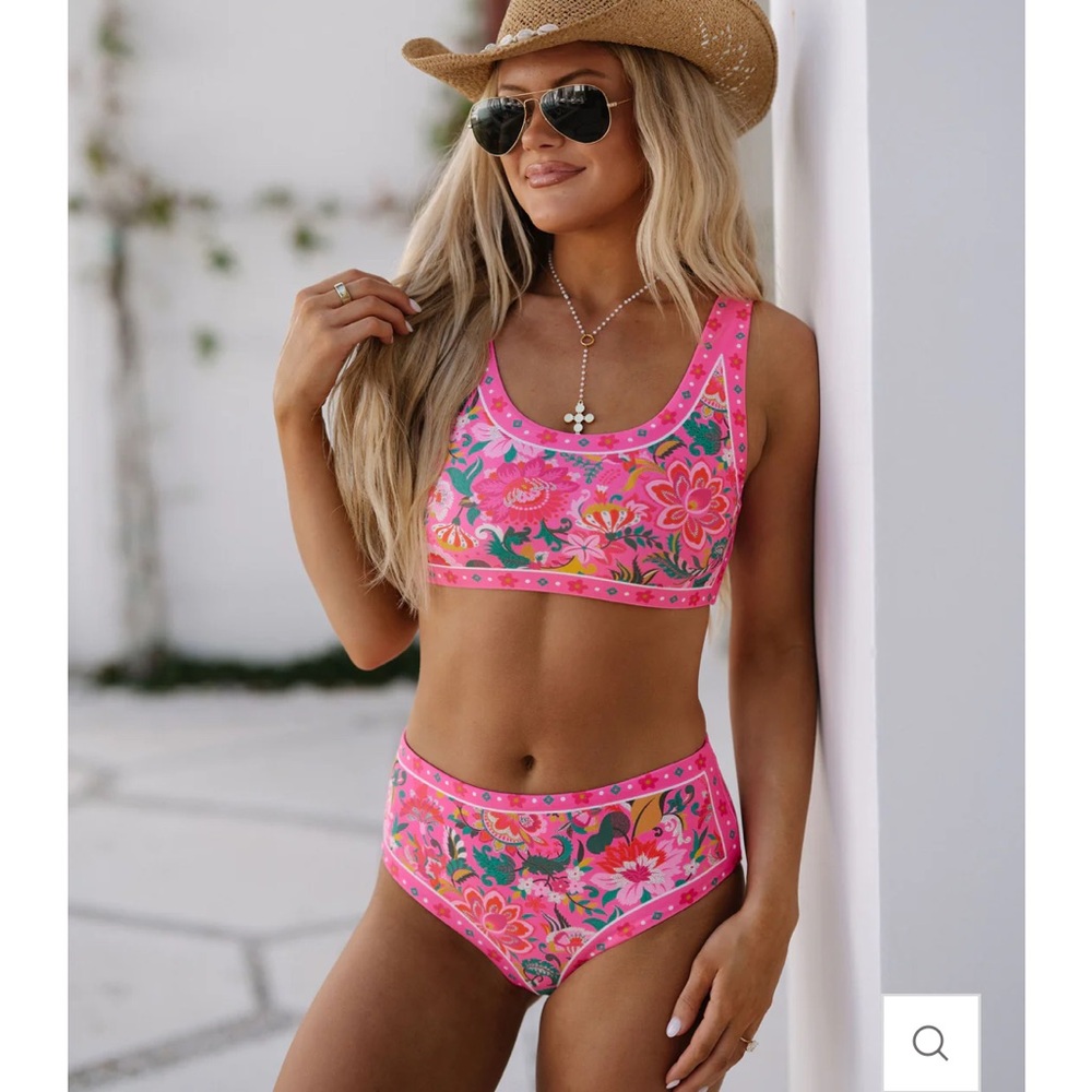 Floral Pink Bikini BEACH RIOT ALIRA SET
